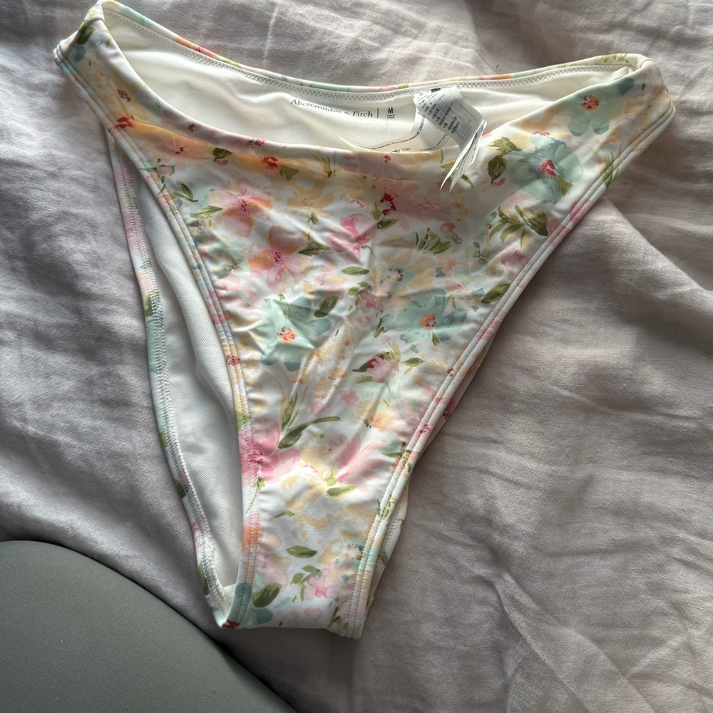 Abercrombie high waisted floral bikini bottoms